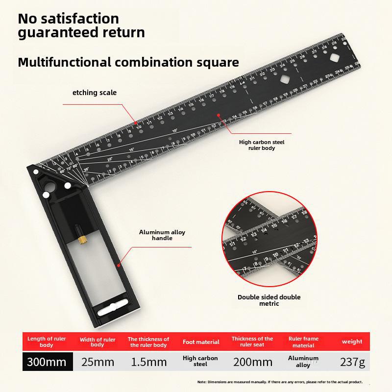 High-precision 90-degree Hole Angle Ruler for Woodworking, Industrial-Grade.
