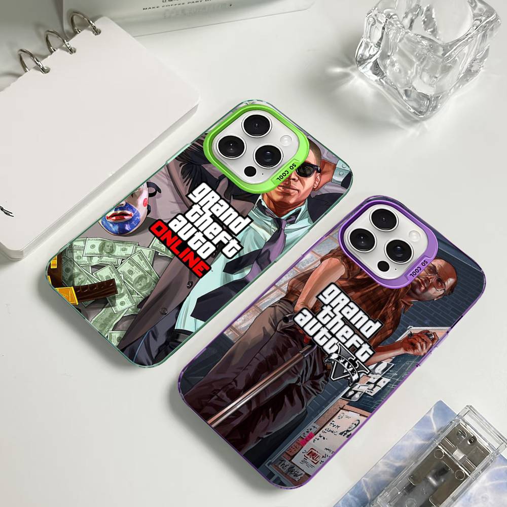San Andreas G-GTA Phone Case For iPhone 16 15 14 13 12 11 Pro Max 17 Plus Colorful Cover