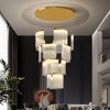 Duplex Large Modern Chandelier for Luxury Villa, Creative Living Room, Hotel Lobby, Sales Office, Loft, and Staircase.