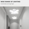 E27 Fan Shape Foldable 28W LED Bulb Deformation 6500K Utility Room LED Wall Lamp For Barn Workshop Storage White Leaf Light