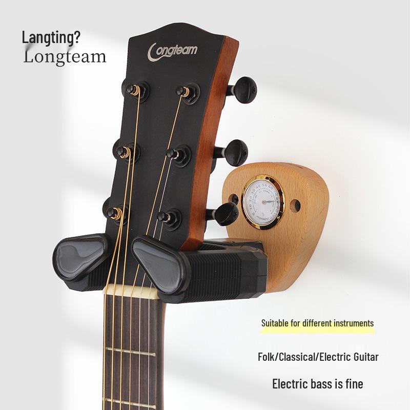Hygrometer Wall Stand: Auto-Lock Hanger for Electric, Folk, Bass & Wooden Guitars