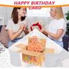 Humorous 3D Card Hilarious Happy Birthday Pop-Up Card Character Design with Heart Balloons Confetti Whimsical Card Birthday Gift