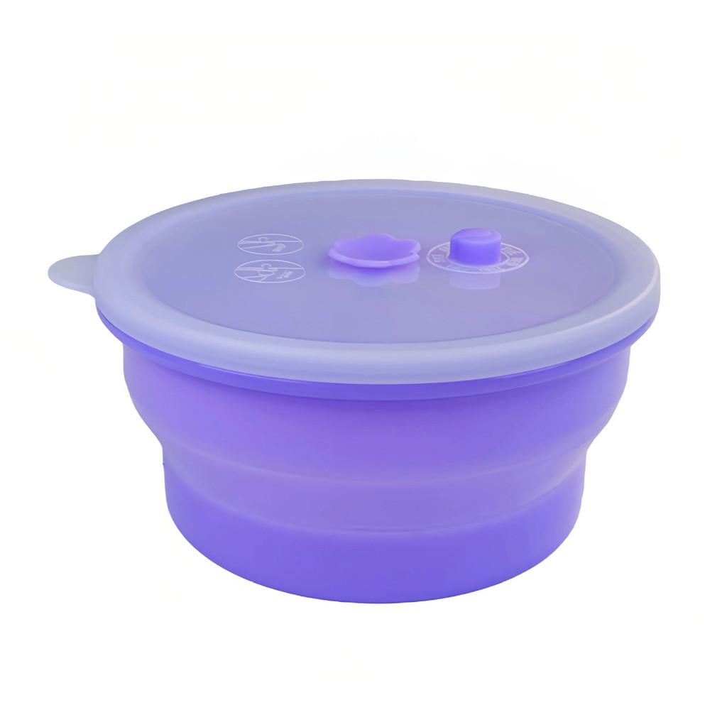 Silicone Food Storage Container With Foldable Design For Refrigerator Organization And Freshness