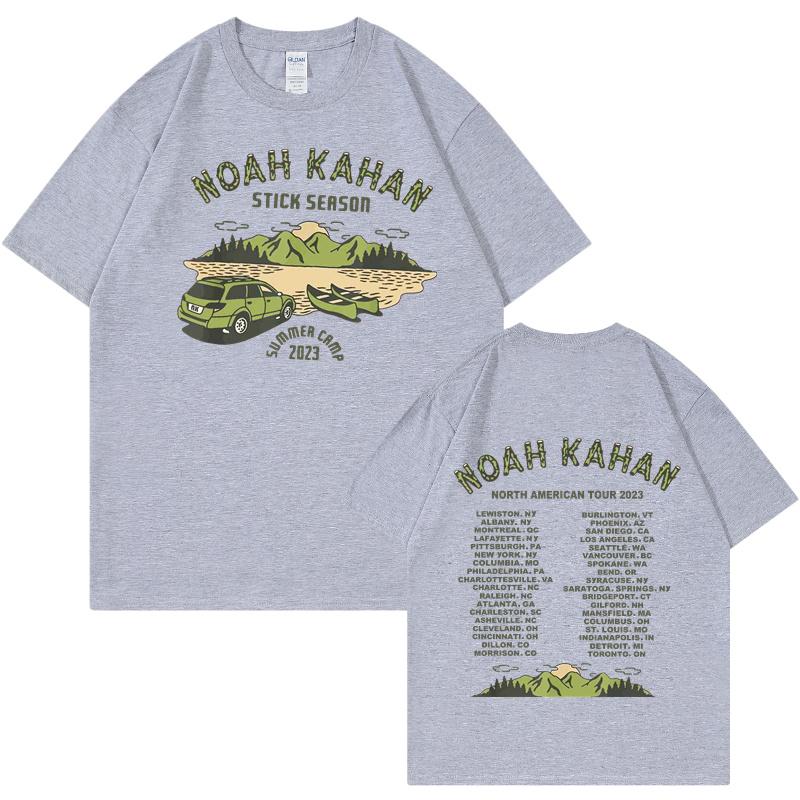 Unisex T Shirts Streetwear Oversize T-Shirt Harajuku 2024 Sommer Kurzarm Top T Unisex Baumwolle Noah Kahan Print Hip Hop T-shirt