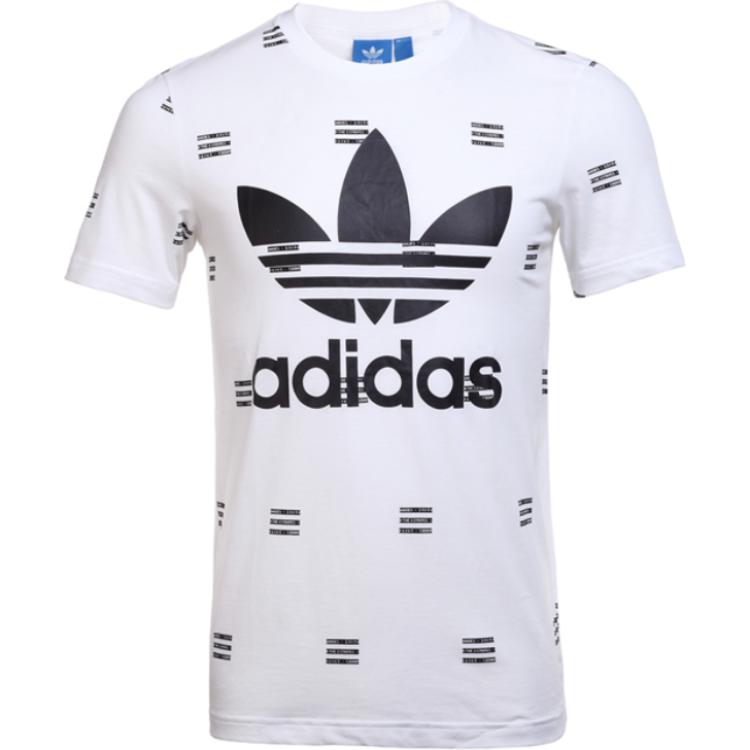 

Adidas Originals Round Neck Fashion Comfortable Short Sleeve T-Shirt Men Tops White AZ1065 M
