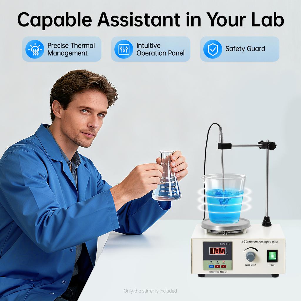 Digital LED Display Magnetic Stirrer, Constant Temperature Control Magnetic Stirrer, Laboratory Magnetic Stirrer with Stir Bar