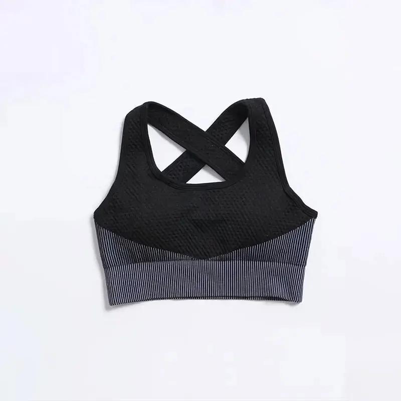 Women's Fitness 3-Piece Breathable Long-Sleeved Jacket Hollowed-Out Sports Bra High-Waisted Leggings Sports Yoga Suit