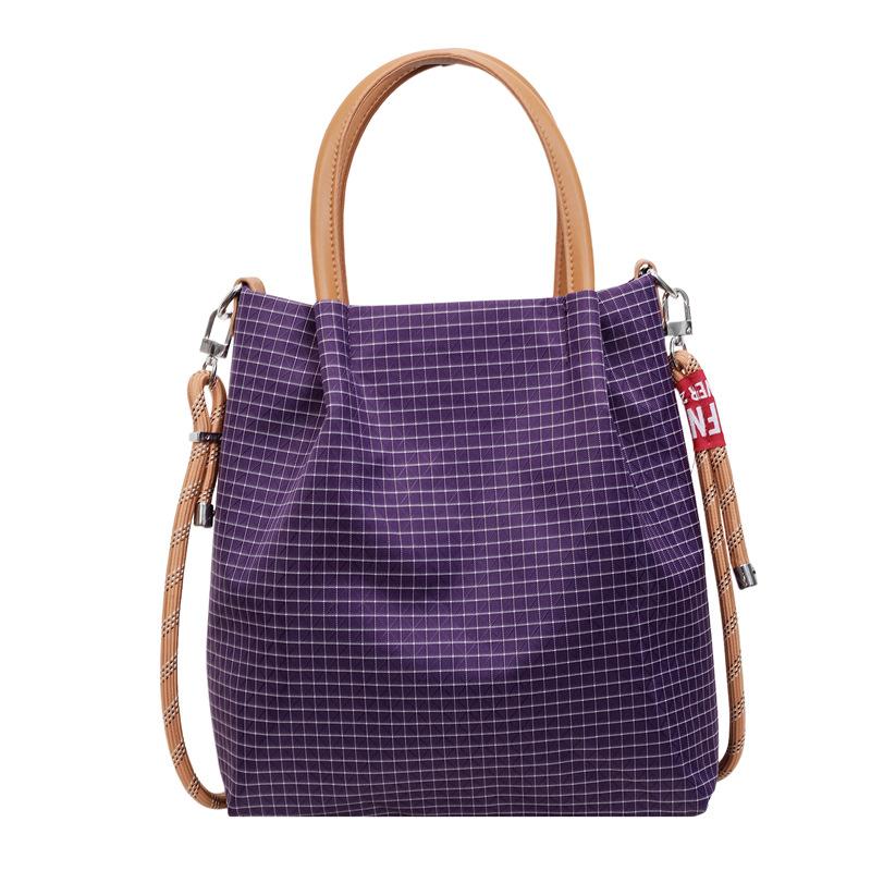 Vintage Plaid Tote Bag Women's Handbag Commuter Large Capacity Shoulder Bag
