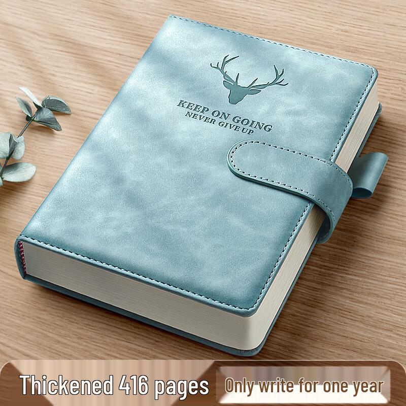Custom Logo A5 Soft Leather Notebook with Deer Head for Business Meetings
