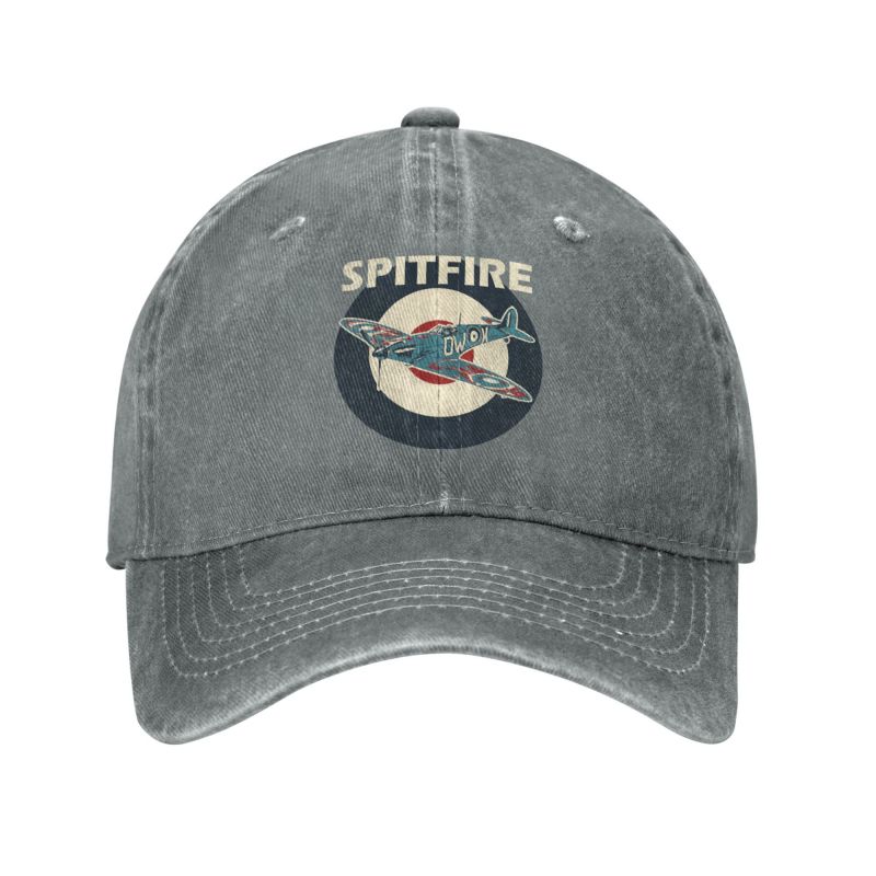 Cotton RAF Spitfire Aircraft Roundel WW2 War Plane Baseball Cap Personalized Adult Supermarine Airplane Dad Hat Outdoor