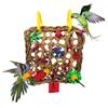 New Natural Rattan Parrot Bite Hanging Interactive Parrot Climbing Net Colorful Durable Bird Teething Pet Supplies