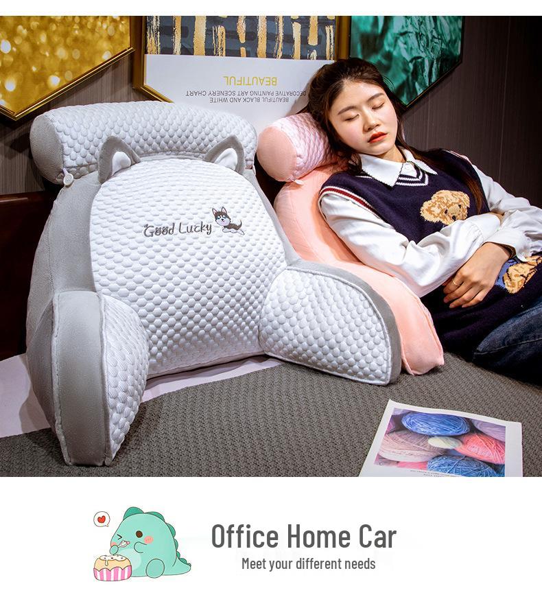 Ice Bean Latex Large Soft Backrest Pillow for Bed – Dormitory Reading & Lumbar Support