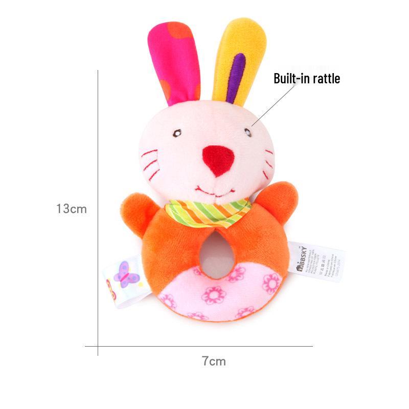 BBSKY Baby Tier Plüsch Rasselstab - Niedliches Welpen- & Eulen-Design