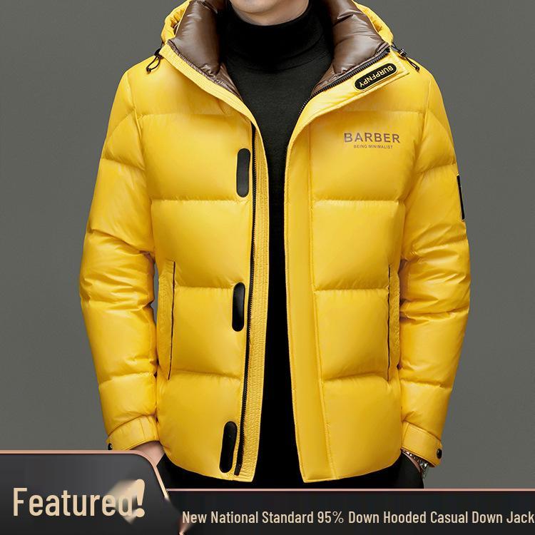 2025 Men's Winter Thickened Stand Collar White Duck Down Jacket