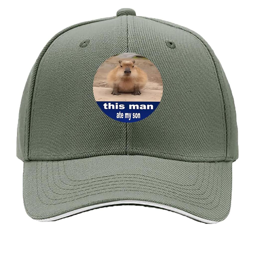 Capybara This Unisex Sandwich Baseball Cap For Womens Unisex FeUnisex Beach Dad Hat Hip Hop Snapback Cap