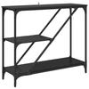 Console Table Black Oak Effect 88.5 X 30 X 75 Cm