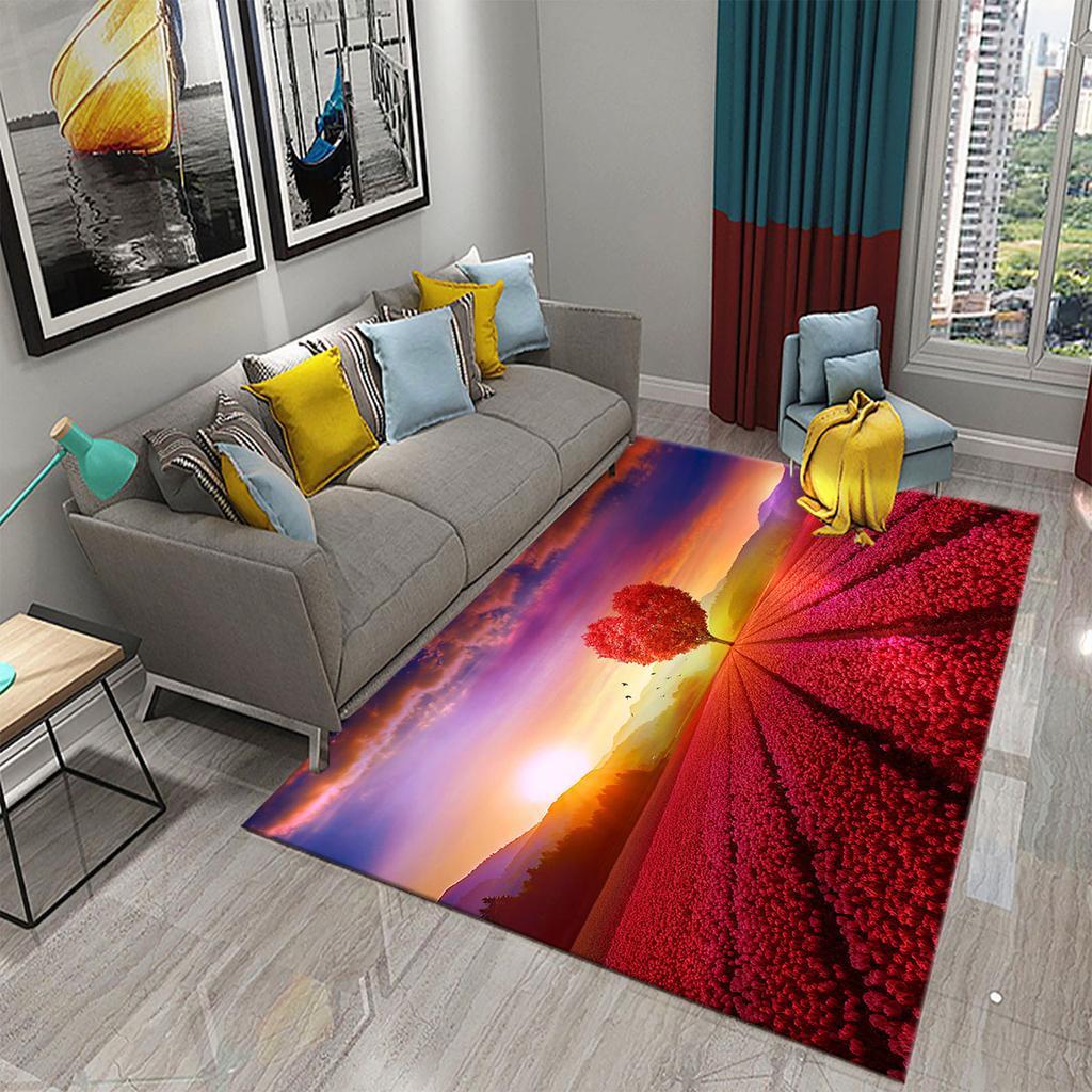 3D bunter frischer Blumen Teppich für Küchenteppich mit romantischem floralem Wohnzimmer Badezimmer Boden Teppich Mädchen Schlafzimmer Teppich Dekoration