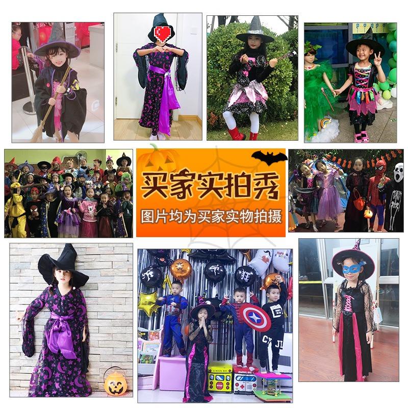 Halloween Children's Costume Girl Little Witch Vampire Costume Witch Cloak Shawl Demon Dress