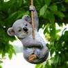 Cute Resin Simulation Koala Decoration Creative Animal Figurine as Yard Garden Ornament