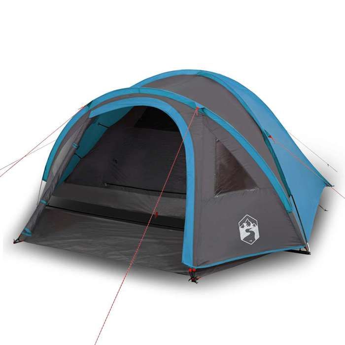 VidaXL Tente de Camping 4 Personnes, Tente d'Ombrage avec Sac de Transport, Auvent Portable avec Parois Latérales pour 94350