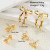 Elegance Trio: Women's Light Luxury Bow Earrings Set