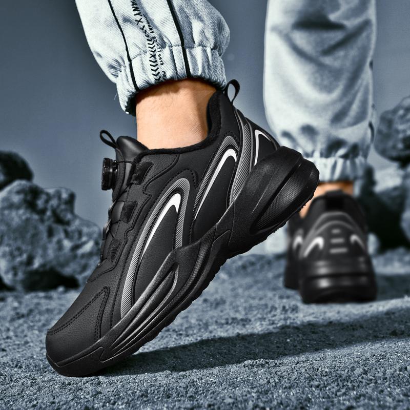 Men's winter warmth new casual outdoor fleece-lined sneakers light soft-sole speed running shoes fashion comfortable cotton shoe