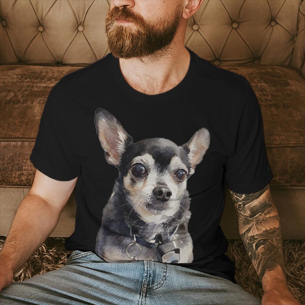 Fun Vintage Chihuahua Unisex Unisex Tshirt Fashion Cartoon Dog Lovers Gifts Male Short Sleeve Tshirts
