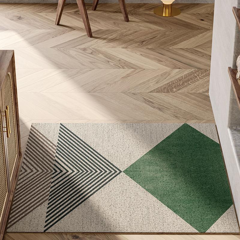 Nordic Style Home Floor Mat Rubbing Soil Silk Ring Door Mat When Entering The Door Rectangular Full Floor Mat Non-Slip Foot Mat For Household Entrance
