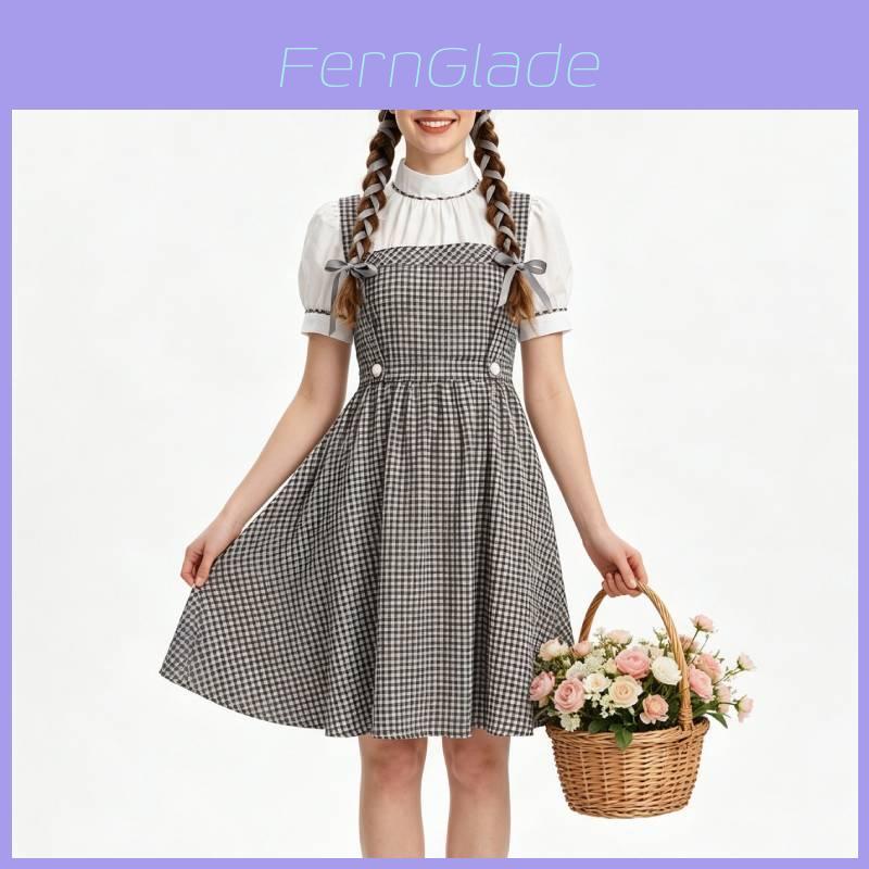 The Wizard Of Oz Theme Cosplay Dress For Women With Polyester Fabric For Halloween Parties