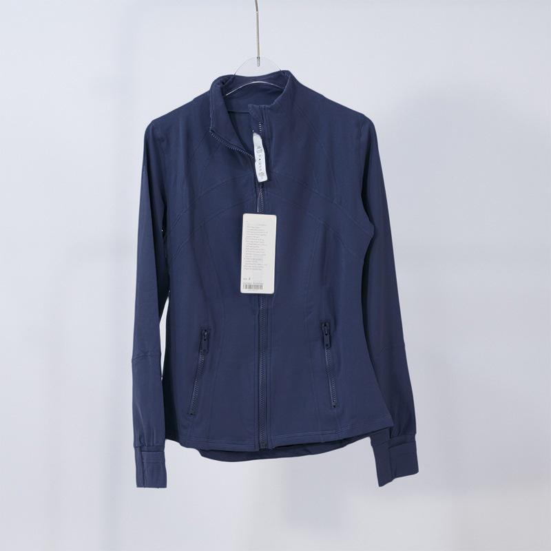 Women's Spring Yoga Sport Jacket - Tight Fit, Casual Jogging, Breathable, Zippered, Stand-Up Collar, Long Sleeve.