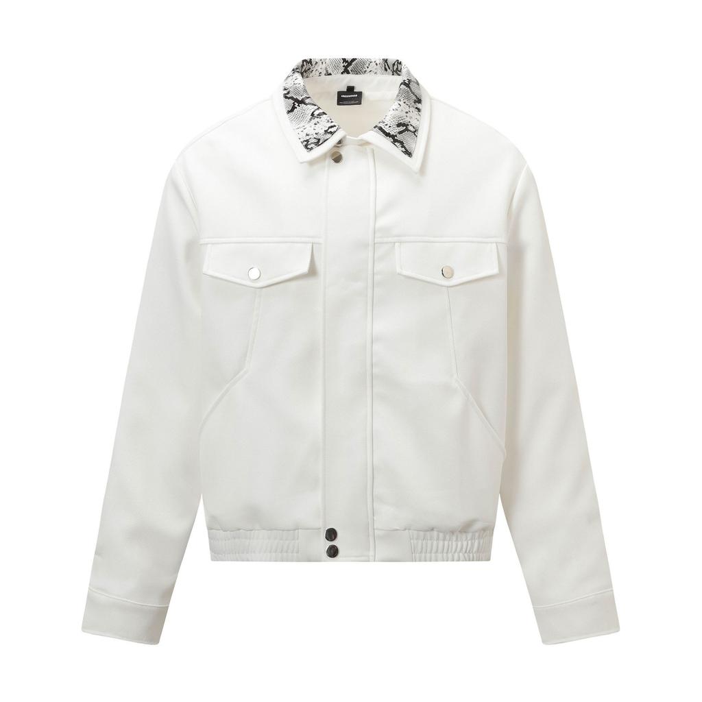 Spring and Autumn Street Year of the Snake Limited Mountain Python Jacket Men's and Women's Retro Casual Splicing Versatile Loose Jacket Light and 