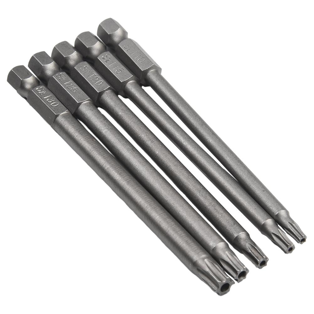 1/4Inch Hex Screwdriver Bit 100mm 5 Pcs Alloy Steel