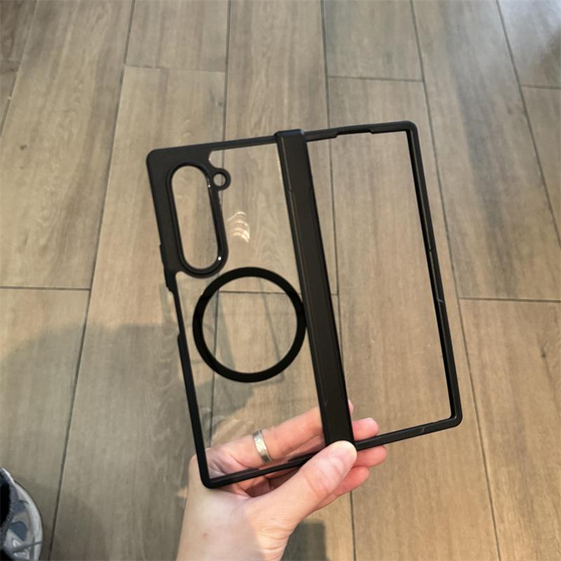 Samsung Galaxyzfold7 6 Central Axis Magnetic Folding Mobile Phone Case Suitable for Zfold4 5 Soft Shell Full Enclosure