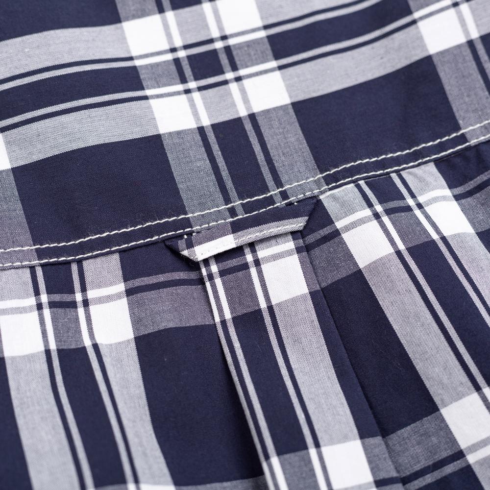 Herren Langarm Colorblock Kariertes Muster Hemden, 100% Baumwolle Regular Fit Business Casual Karomuster Button-down Hemd