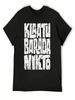 KLAATU BARADA NIKTO T-Shirt Maglietta Divertente Cotone Magliette Grafiche T-Shirt Uomo Lusso Designer Magliette Pesanti Per unisex