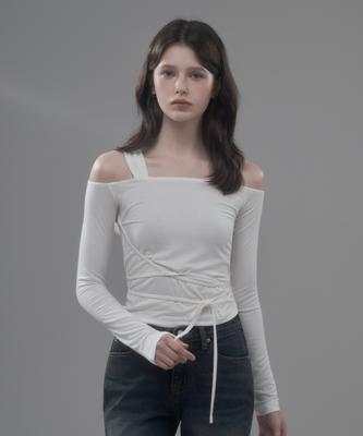 Mausolleum Aria Off Shoulder T-Shirt - White