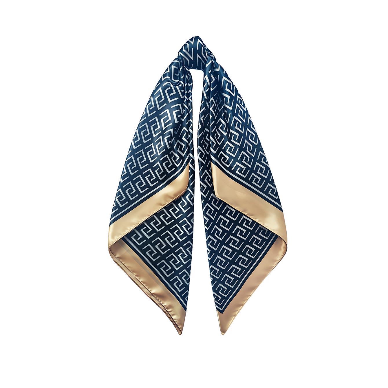 Silk Satin 90cm Luxury Retro Print Women s Versatile Headscarf 90x90cm