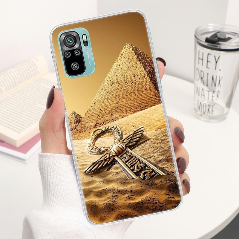 

Egypt Nefertiti Anubis Ankh Coque Phone Case For Xiaomi Redmi Note 13 14 12S 12 11S 11T 11E Pro Plus 11 10 10S 4G 5G 14Pro Soft Redmi Note 14 4G