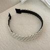 Black White Color Polka Dot Headband Non-Slip Wide Band Korean Wide Headband Cloth And Plastic Retro Vintage Hair Hoop Wash Face
