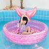S Aufblasbarer Pool Baden Kinder Sommer Home Outdoor Swimmingpool Aufblasbarer quadratischer Swimmingpool für Kinder Geschenke Mädchen