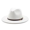 Unisex Wool Felt Fedora Hat for Men Women, Coffee Color Autumn Winter Jazz Cap, European American Fashion Top Hat