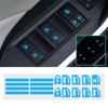 Car Door Windows Control Panel Luminous Button Sticker For Toyota C-HR CHR Corolla Rav4 Rav 4 Auris Yaris Prius Camry Prado