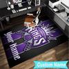 Custom Name Rug Sacramento Basketball Logo Area Rug Suitable for Indoor And Outdoor,Carpets for Homes, Offices,Living Rooms,Home Decor,Christmas Gift