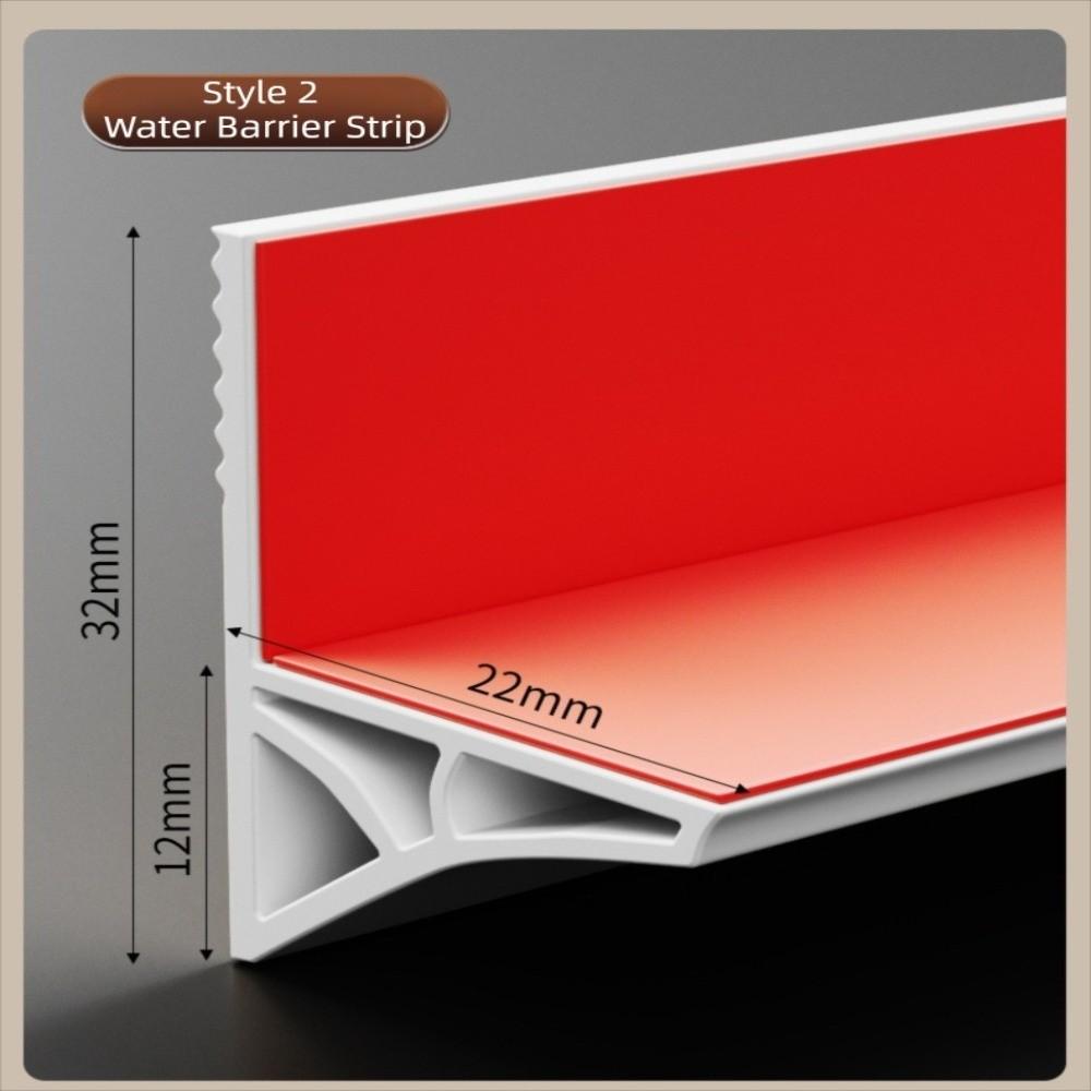 Self Adhesive Countertop Backsplash Double-Rib Support Splash Guard Seal Floor Edge