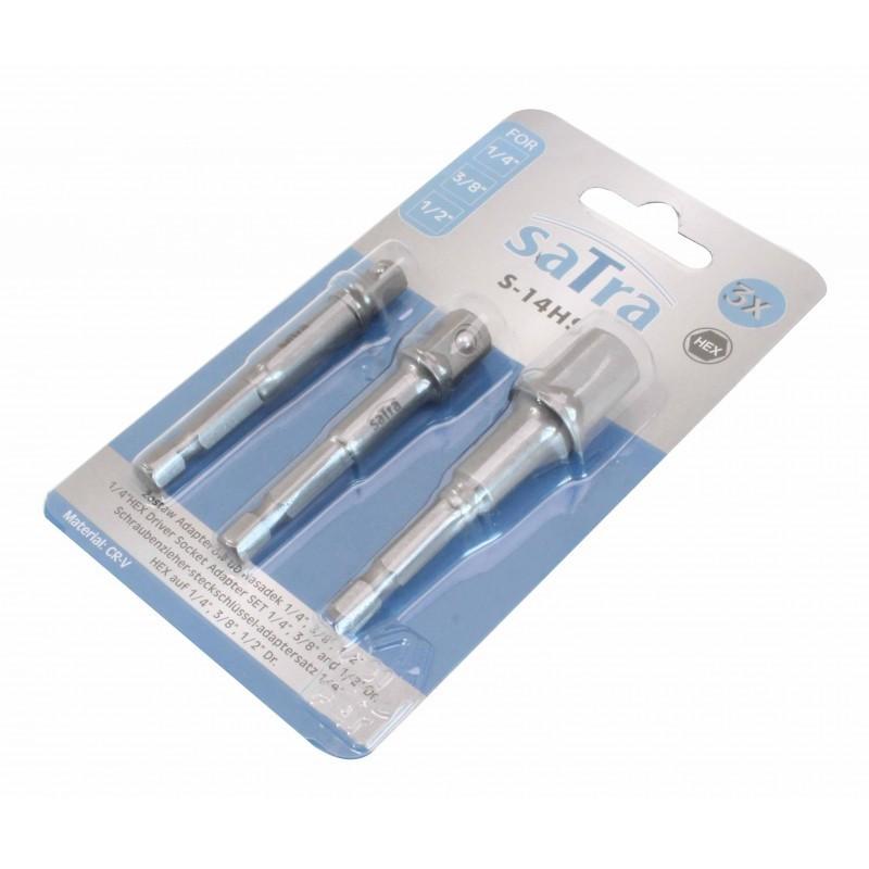 Adapters for sockets 1/4' 3/8' 1/2' 3 pcs set