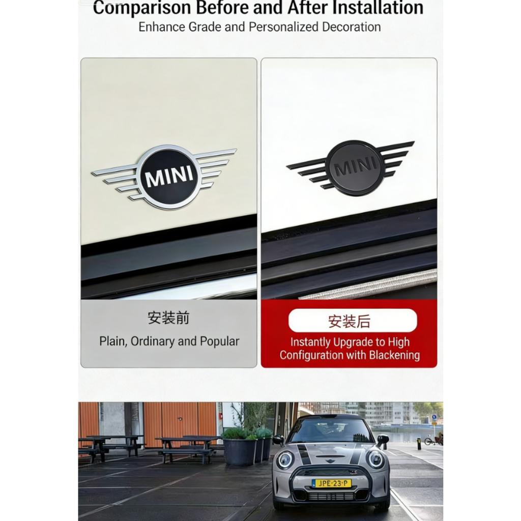 1pc 3d Metal Wings Logo Badge Sticker Rear Trunk Front Hood Emblem Decals