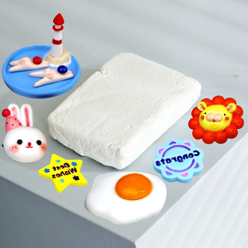 1Pcs Stone Plastic Clay Students Handmade Materials, Natural Air Dried Clay, White Clay.