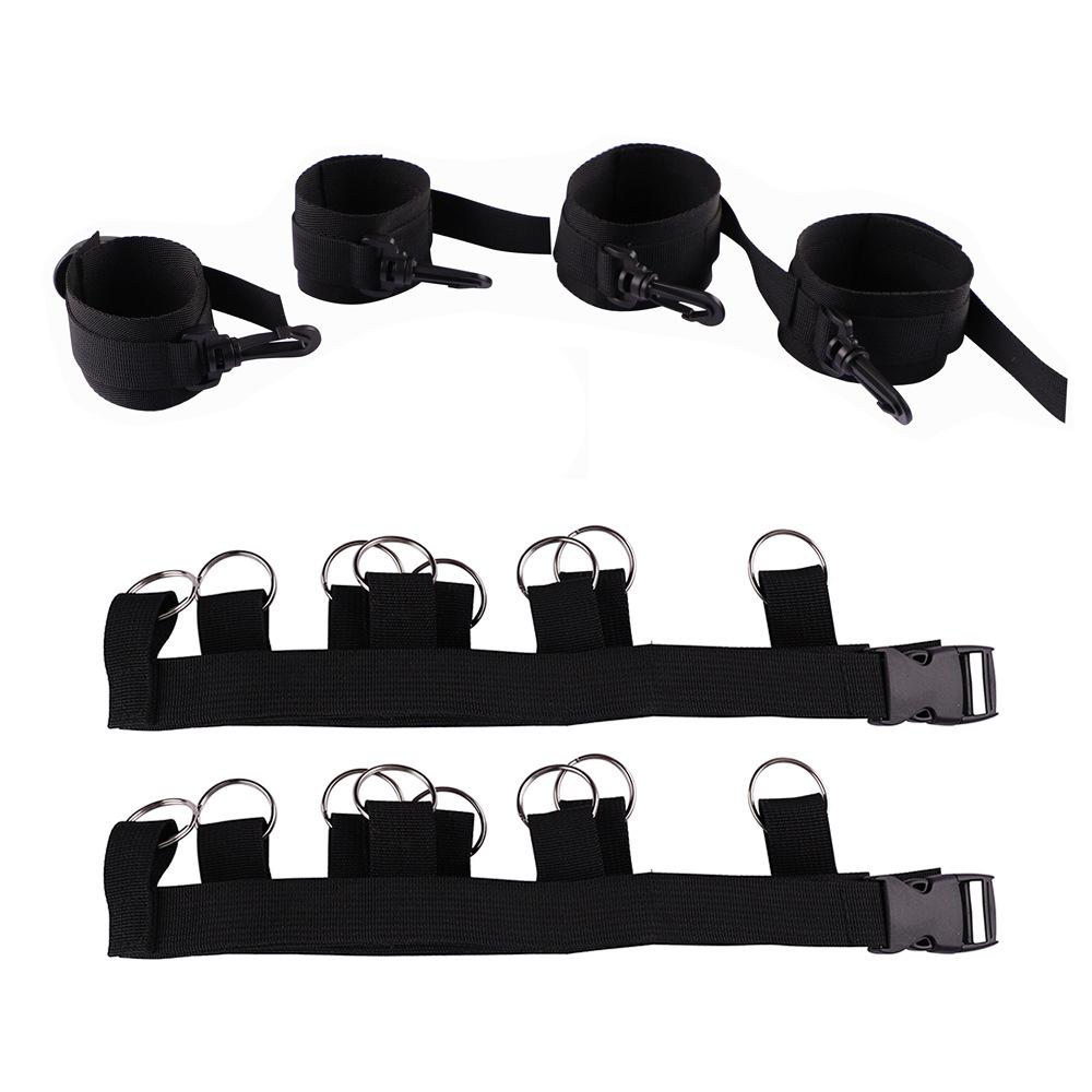 Nylon Bondage Under Bed 3 Colors Wrists Ankle Cuffs Bondage Bedroom Restraint Slave Roleplay Games BDSM Sex Toys for