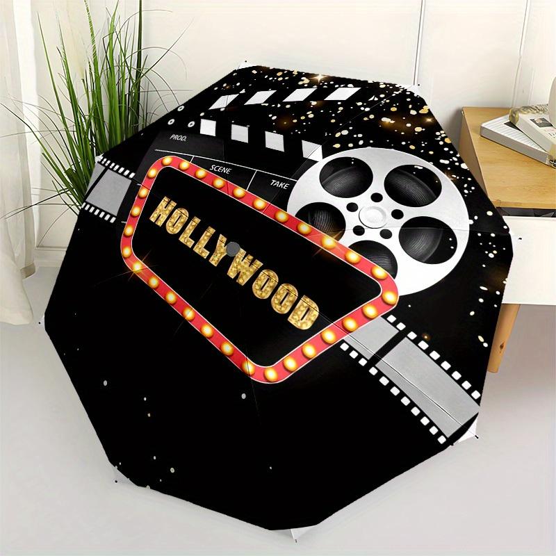 1pc Hollywood Filmstrip Themed High-quality Umbrella,Automatic Opening and Closing Umbrella,Multi-functional Umbrella G0811184
