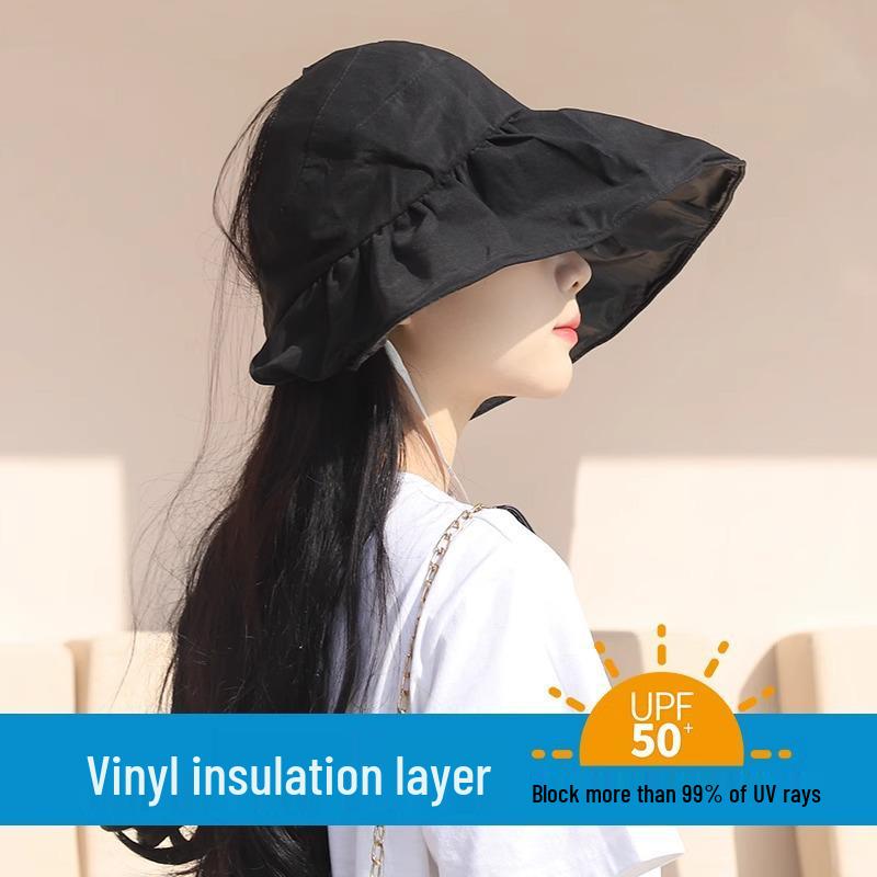 Korean Style Women's UV Protection Sun Hat with Wide Brim